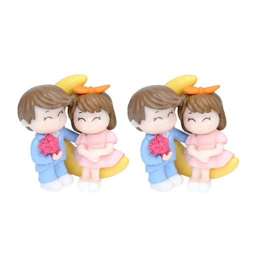 Miniature Toys - Set of 2 Big Moon Couple (Fairy garden accessories)