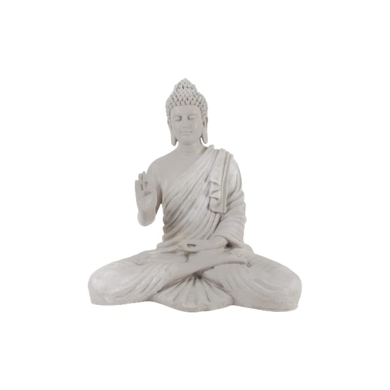 Wonderland Home Decor Resin 14'' Off White Buddha |Aashirwad|