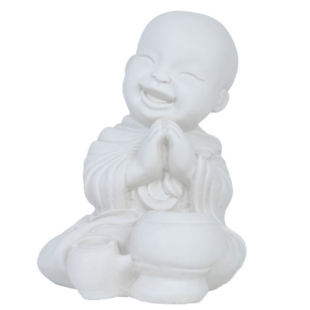 Our Green Window Big Monks Statue for Home and Garden Decoration (White)